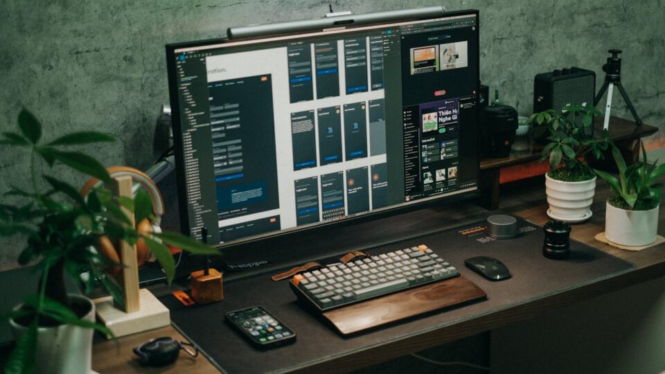cool home office setup