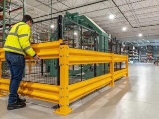 safety barrier at a worksite