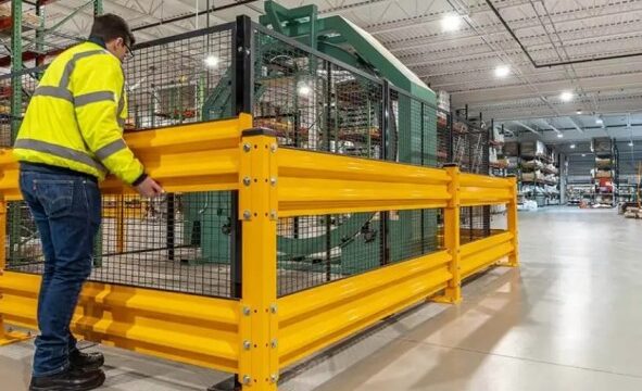 safety barrier at a worksite